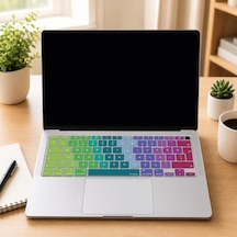 Türkçe Q Klavye Koruyucu Macbook Air 13 A2179 A2337 M1 Uyumlu Uk Iso Ters L Enter Ultra İnce Silikon Keyboard Cover Pembe Yeşil