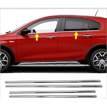 Fiat Egea Cross Krom Cam Çıtası Alt 4 Prç Sağ Sol