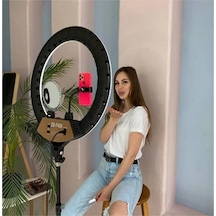 A+ Kalite Megalux Ring Light Led Işık Halkası 21 Inç Profesyonel Influencer Işığı Ve 210 Cm Monopod