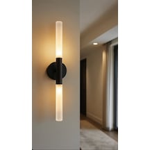 Linea Ledli Şarjlı Aplik Siyah