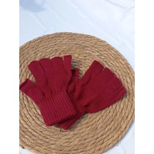 Salar Ticaret Salarticaret Klasik Yarım Parmak Eldiven Bordo Unisex Bordo
