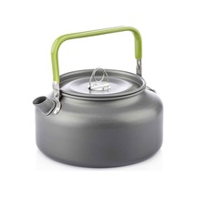 Alüminyum Kamp Çaydanlığı 1.2l - Yeşil Saplı, Isıya Dayanıklı, Taşınabilir Makyaj Çantası İçerir Çok Renkli Çok Renkli