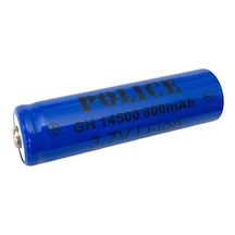 Police 14500 3.7 V 800 Mah Şarjlı Li-ıon Pil Başlı