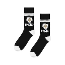 Carnaval Socks Albert Einstein Emc Prof Desenli Renkli Erkek Çorap Çok Renkli