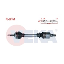 Komple Aks Sol On Abslı 48 Dıs Uzunluk 588mm Peugeot 206 1.4i 16v A-t Snz.al4 2