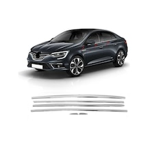 Renault Megane 4 Sedan Krom Cam Çıtası 6Prç. 2016 ve Üzeri P.Çeli N11.3562