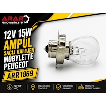 12v 15w Ampül Saçlı Halojen Mobylette Peugeot