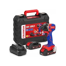 Workpro Wp390107 20volt 2.0ah. Li-ion 230nm Çift Akü Kömürsüz Profesyonel Şarjlı Darbeli Tornavida
