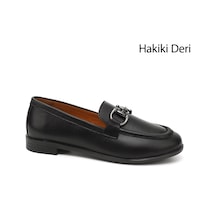 Gönderi(R) Gönderi R Kadın Siyah Tokalı Hakiki Deri Loafer Ayakkabı Ddza78245252 Siyah