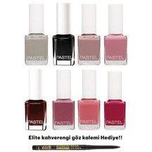 Pastel Oje 8 Li Set 424-425-426-427-428-429-119-38 + Kahverengi Göz Kalemi Hediye Diğer