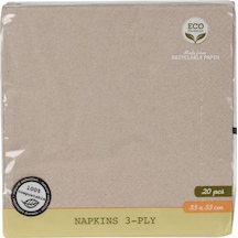 Eco Friendly Peçete %100 Eco Kağıt 33 x 33 CM 20 Adet