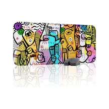 İllüstrasyon Kaymaz Dikişli Kauçuk Oyuncu Mousepad V3 - 70x30 Xl Gaming Mouse Pad Fare Altlığı