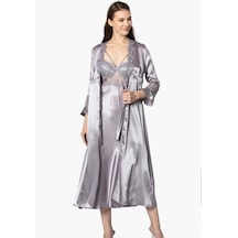 Pierre Cardin 6'Lı Uzun Gecelik Sabahlık Set 6025 Royal Renk (539665287)