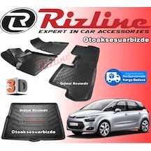 Citroen C4 Picasso 3D Paspas+Bagaj Havuzu 2013-2020 Arası Rizline