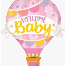 Welcome Baby Pembe Folyo Balon 34 Baby Shower Hastane Odasi Cinsiyet Partisi Genel