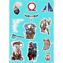 God Of War Sticker Seti 3 Adet Çok Renkli