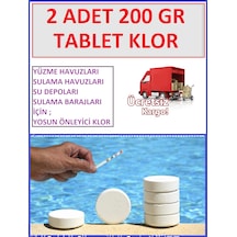 Tablet Klor 2 Adet 200 Gr Tablet Su Deposu Yosunlaşma Önleyici