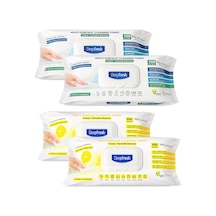 Deep Fresh Yüzey Temizlik Havlusu 100 Lü Normal Ve Limonlu 4 Lü Karma Paket beyaz