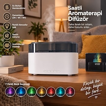 A7 Dıgıtal Saat Göstergeli Hava Nemlendirici Beyaz