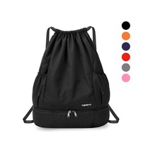 Skycıty Katlanabilir Bağcıklı Sırt Çantası Spor Salonu Çantası Islak Ve Kuru Bölmeli Yüzme Plaj Kampı İçin