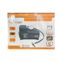 220 Volt-12 Volt 250 Psi Kompresör Lastik Hava Şişirme Oto Pompası Fişli Ve Çakmaklı Yage-843 5324 1 Adet