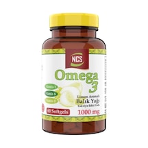 Doğal Limon Aromalı Omega 3 Balık Yağı 1000 Mg 60 Yumuşak Kapsül