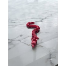 3 Boyutlu Baskı Hareketli Kırmızı Ejderha Figürü