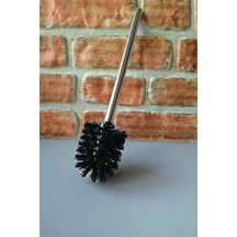 Metal Saplı Tuvalet Fırçası -klozet Fırçası-siyah-33 Cm Siyah