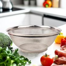 Kulpsuz Süzgeç 28cm Paslanmaz Çelik Pirinç Süzgeci Paslamaz Çelik Mutfak Süzgeci Paslanmaz Çelik Salata 28cm Sü Çok Renkli
