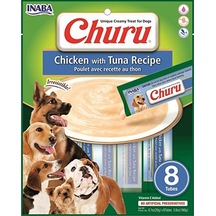Inaba Ciao Churu Ton Balıklı Ve Tavuklu Tamamlayacı Köpek Ödül Maması 8 X 20 Gr