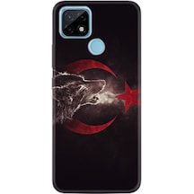 Realme C11 Kılıf Silikon Kurt Ve Ay Yıldız 1403