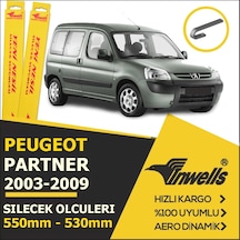 Inwells Peugeot Partner 2002 - 2009 Ön Muz Silecek Takımı