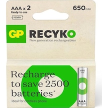 Gp Recyko 2'li Şarj Edilebilir Aaa Kalem Pil