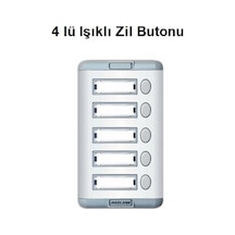 4 Lü Işıklı Zil Butonu