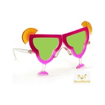 Ers Margarita Bardak Şeklinde Parti Gözlüğü Pembe 16x8 Cm Çok Renkli