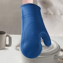 Siyah Premium Pişirme Fırını Eldivenleri Isı Yalıtımı Tutuşlu Tasarım Koruyucu A Siyah