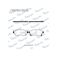Mando Rmpd30 Fren Balatası Ön 15 Inch 276mm Diskler Icın Opel Astra J Cruze Aveo T300 A13dte A14net A16xer 10 22737859