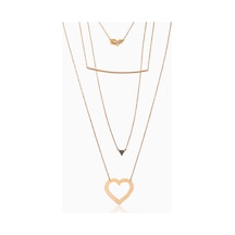 Kuyumcudukkani Karışık Parçalı Kolye-37261-r Rose Gold