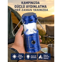 Katlanabilir Usb Çıkışlı Kamp Feneri Şarj Edilebilir, Dayanıklı Ve Çok Fonksiyonlu - Lisinya Mavi 82774389