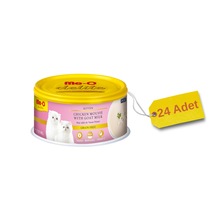 Me-O Keçi Sütlü Tavuk Püresi Konserve Yetişkin Kedi Maması 24 x 80 G