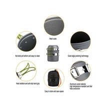 Novahub Katlanır Kamp Ocağı Seti - Alüminyum Tencere, Paslanmaz Çelik Mutfak Eşyaları Ve Taşıma Çantası İle Outdoor Kullanım Çok Renkli, Küçük Boyutlu Çok Renkli