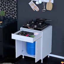 Modilayn Doqu M Set Ocak Altı Dolap 65x88x48 Cm 1 Çekmece 2 Kapaklı Ve 1 Gözlü Tüp Bölmelidir Beyaz