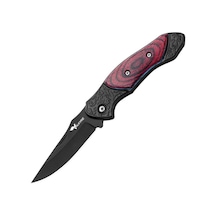 Valkyrie Mini Taktik Katlanır Çelik Outdoor Kamp Bıçak 15.8 Cm Kompakt & Dayanıklı Tasarım Kırmızı Kırmızı
