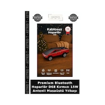 Premium Bluetooth Hoparlör D68 Kırmızı 15w Antenli Masaüstü Yılbaşı