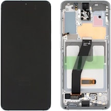 Samsung Galaxy S20 Sm-g980 Lcd Ekran Dokunmatik Çıtalı Beyaz
