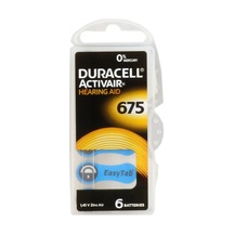 Duracell 675 Numara Düğme Kulaklık Pili İşitme Cihazı için 6'Lı P