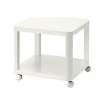 Ikea Tıngby Tekerlekli Yan Sehpa, Beyaz, 50x50 Cm