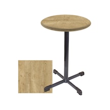 Bistro Masa Halley - Werzalit, Wermodin Ve Allzalit Tabla 70 Cm Çap - Avalon Pine Çok Renkli