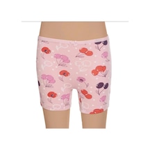 Kız Çocuk Boxer Desenli 6'lı Paket Karışık Desen-gümüş 3072 Çok Renkli