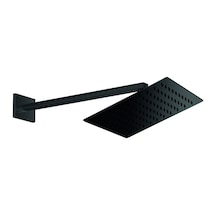 Gpd Ankastre Duş Başlığı Kare Slim Metal 25x25 Cm Siyah Ads29-s Siyah